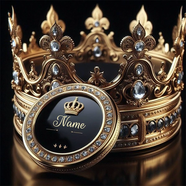 Personalize a Majestic Crown Image with Your Name