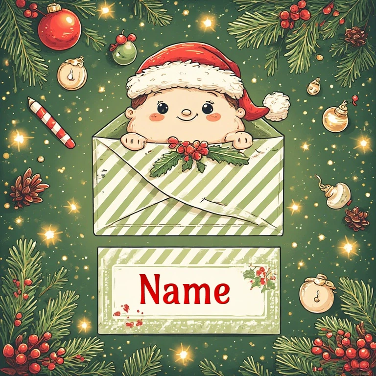 Create Magical New Year Greetings with a Festive Cartoon Child