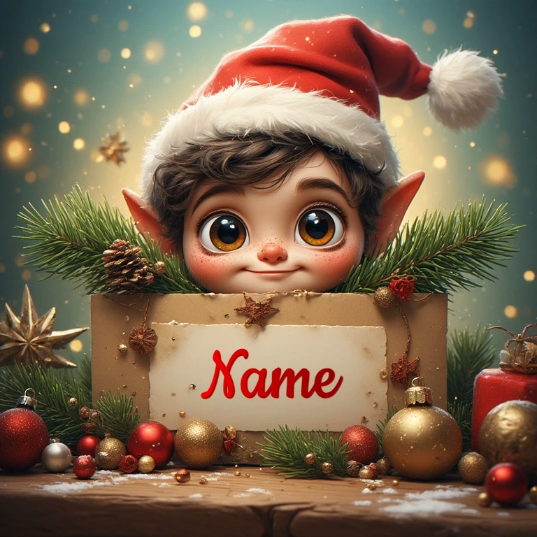 Create Enchanting New Year Greetings with a Festive Elf Image