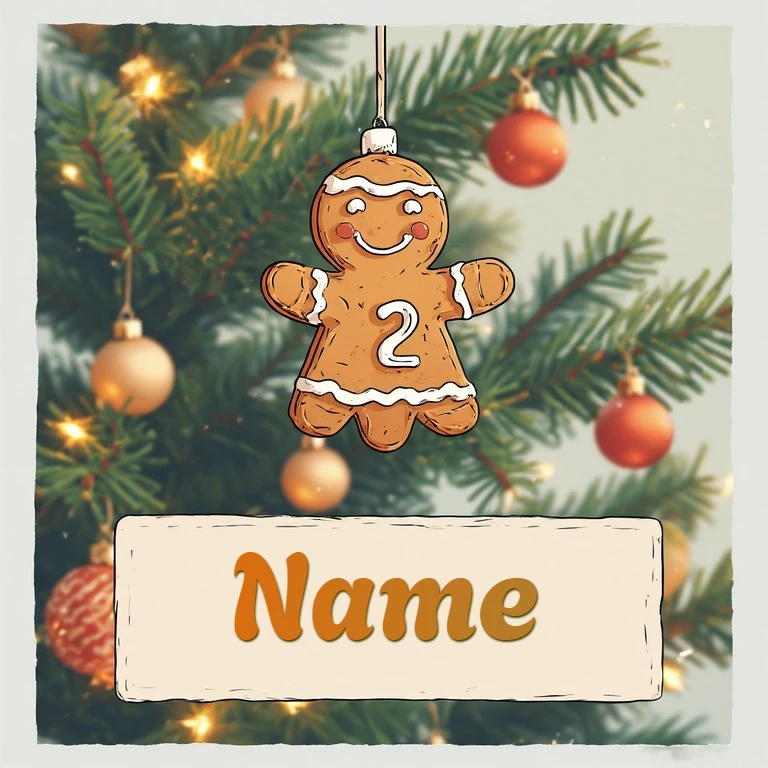 Personalize a Gingerbread Man Image for Festive Greetings