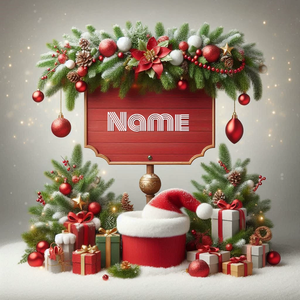 Personalize Your Festive Holiday Image with a Custom Name