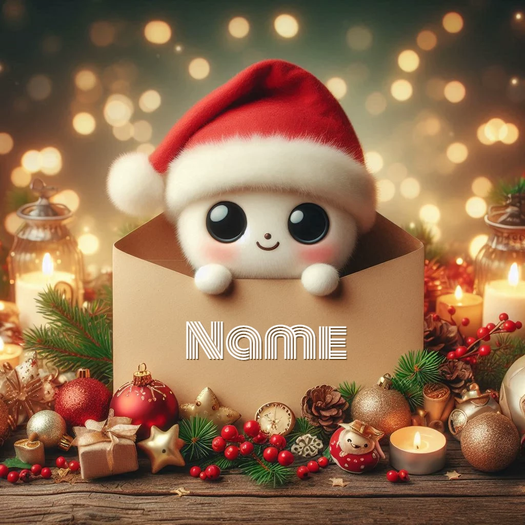 Personalize Your New Year Greetings with a Festive Fluffy Creature