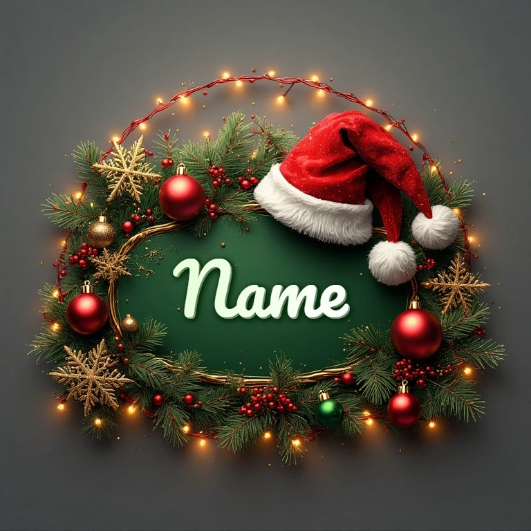 Personalize Your Festive Wreath Image with a Touch of Magic