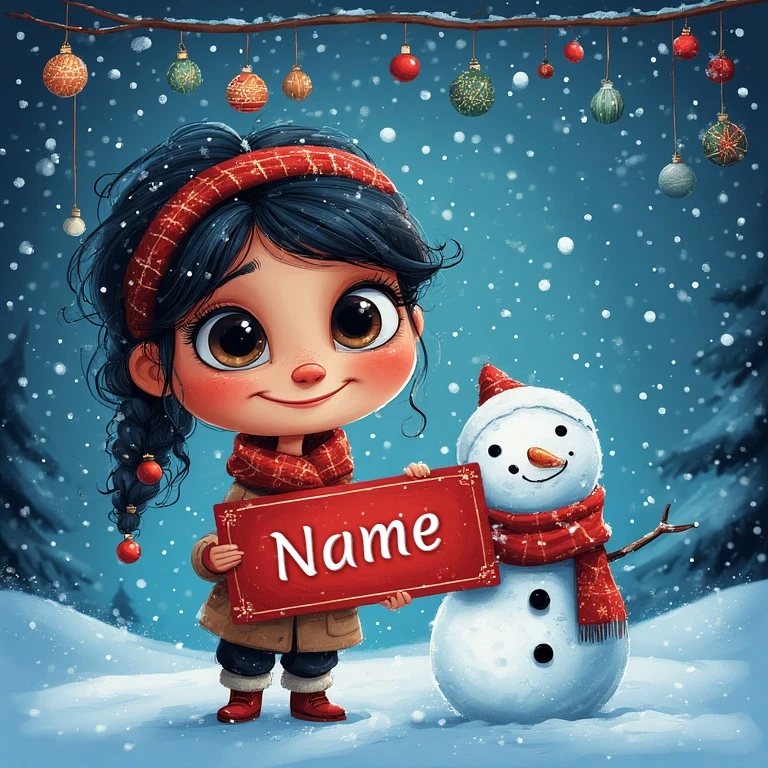 Personalize Your Holiday Greetings with a Festive Snowy Scene