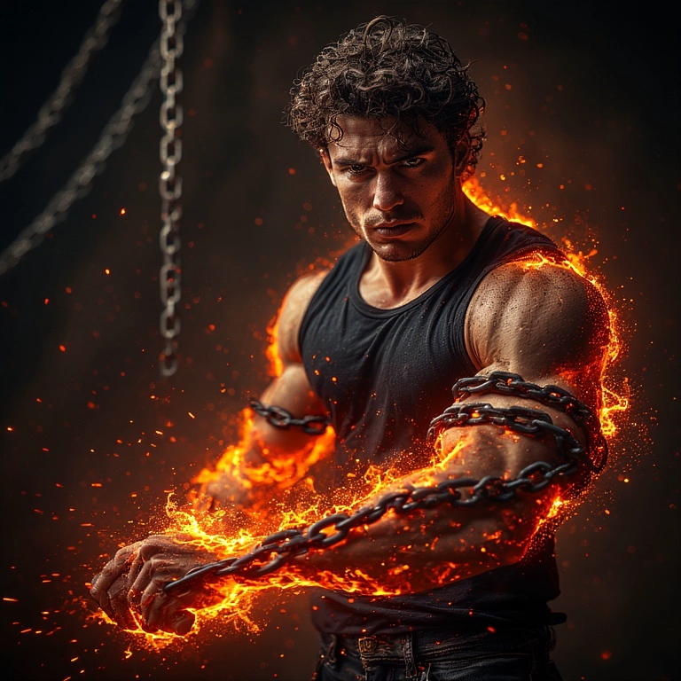 Transform into a Fiery Hero with Our Face Swap Tool