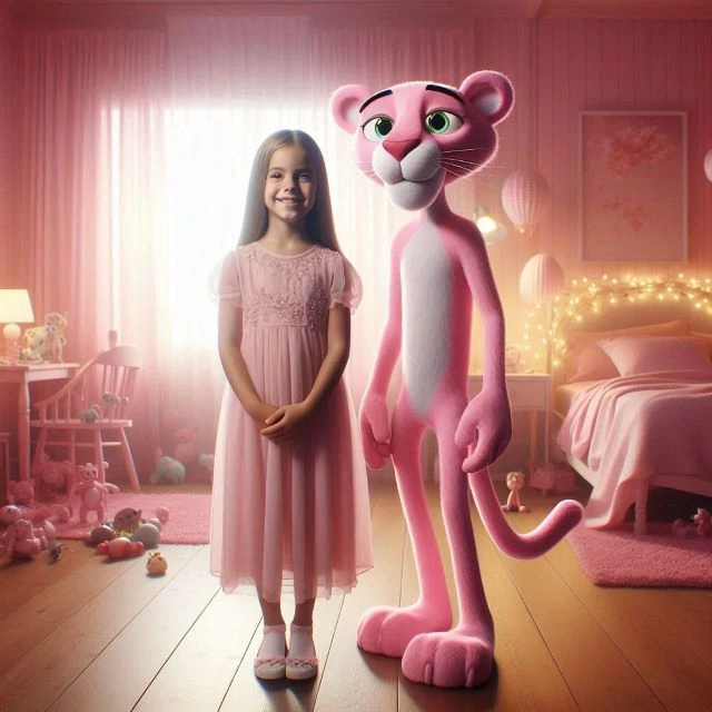 Swap Your Face with the Charming Pink Panther Scene