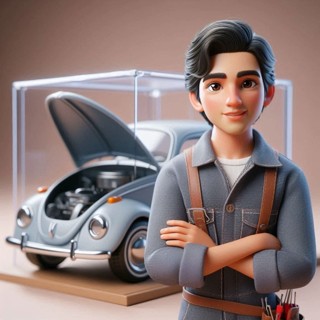 Swap Your Face onto a Skilled Mechanic Cartoon with Ease