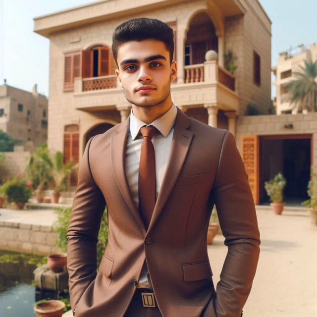 Swap Your Face on a Stylish Man in a Brown Suit for a Unique Look