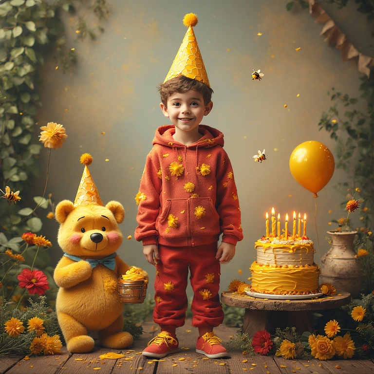 Create Joyful Winnie the Pooh Birthday Memories with Face Swap