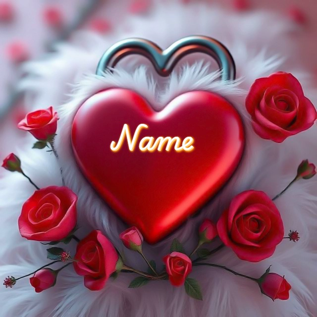 Personalize a Heart Padlock Image with Your Name for Love