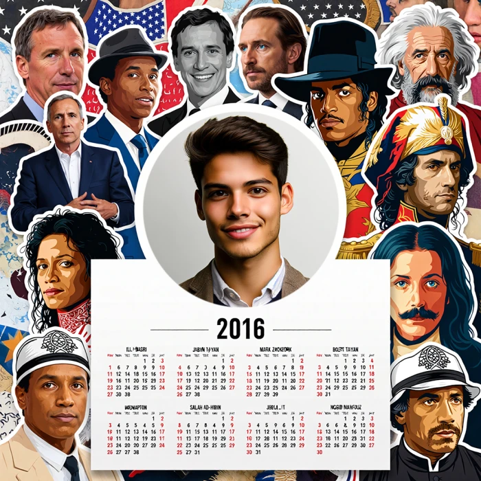 Insert Your Photo in a Vibrant Patriotic 2016 Calendar Frame