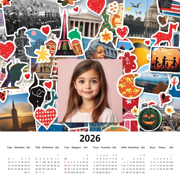 Enhance Photos with a Diverse and Colorful 2026 Collage Frame