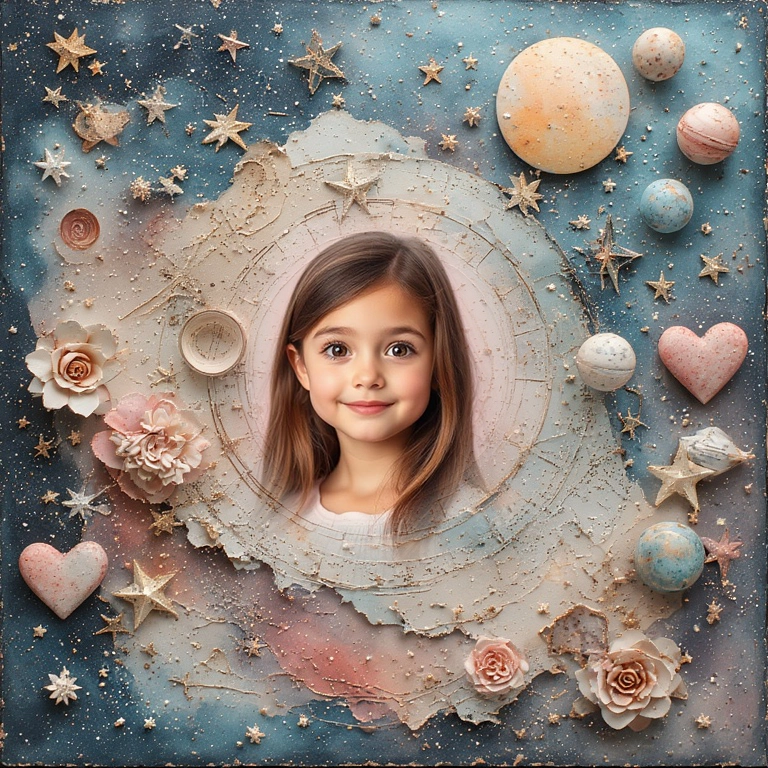 Transform Photos with a Dreamy Cosmic Frame of Stars and Hearts