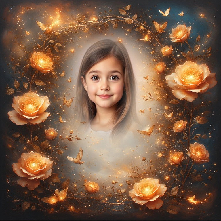 Enchant Your Photos with a Magical Night Garden Frame