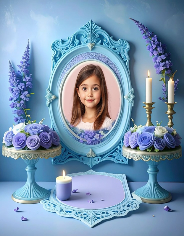 Create Dreamy Memories with Our Romantic Blue Frame