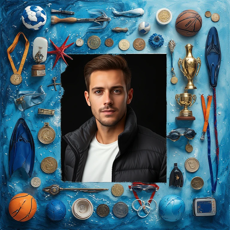 Capture Your Sporting Triumphs in a Dynamic Swimming Frame