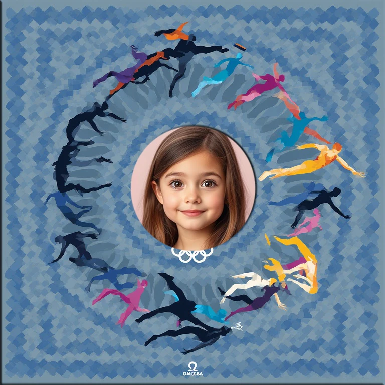 Personalize Swimming Photos with Dynamic Artistic Frame Template