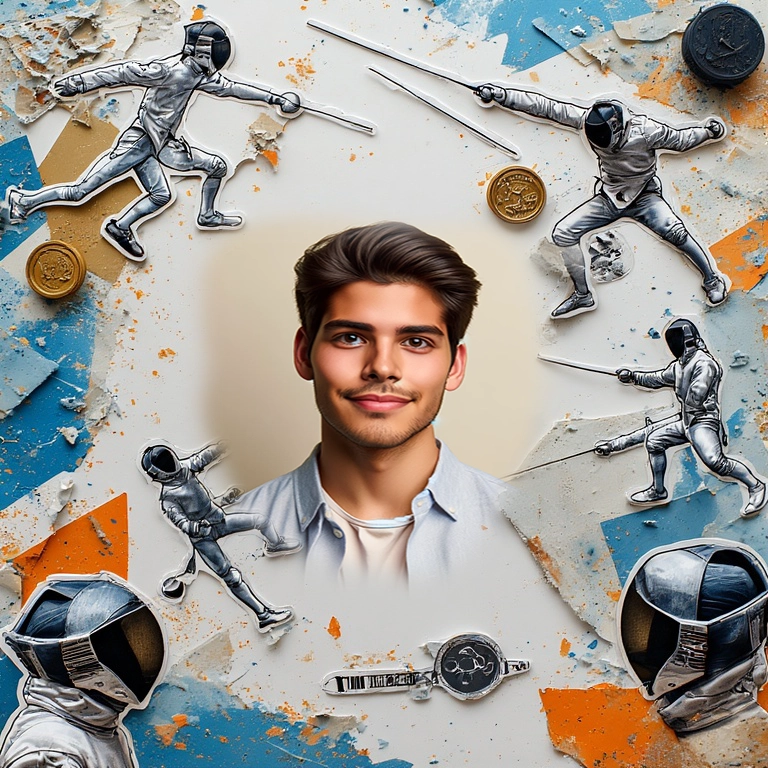 Capture Your Fencing Triumphs with Our Dynamic Photo Frame