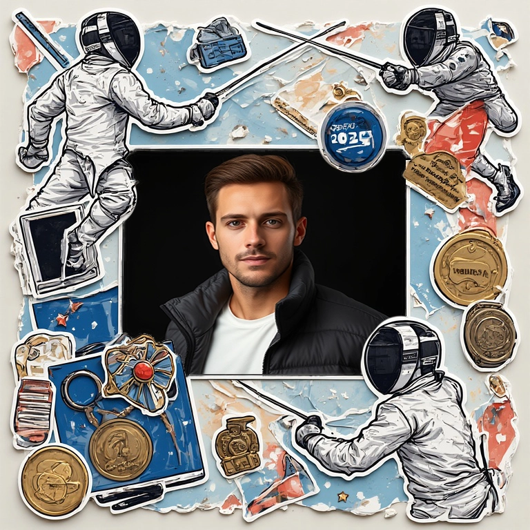 Capture Fencing Moments in a Dynamic Sport Photo Frame