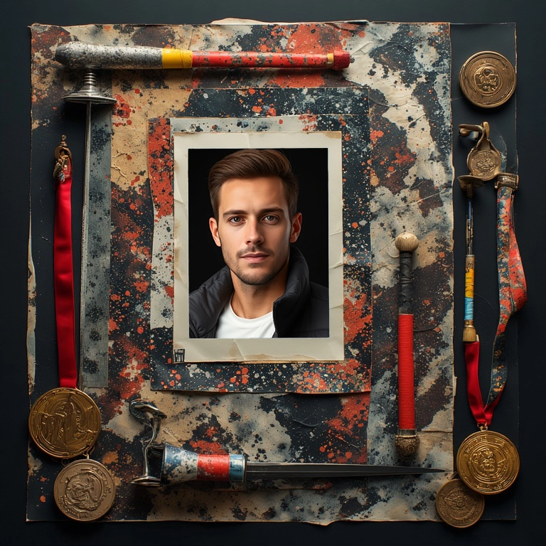 Capture Fencing Glory with a Dramatic Sport Photo Frame