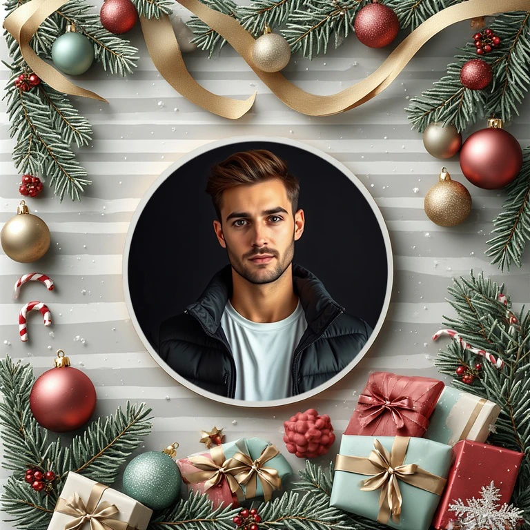 Create a Festive New Year's Photo Frame with Elegant Design