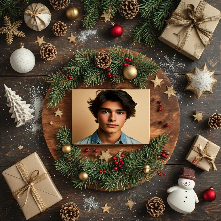 Rustic New Year's Frame for Your Personal Photos